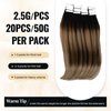 Tape in Hair Extensions Real Human Hair Ombre Natural Black to Honey Blonde Remy Human Hair Extensions 24 Inch 20pcs 50g Tape ins Hair Extensions Straight Seamless Tape in Extensions Full Thick Ends