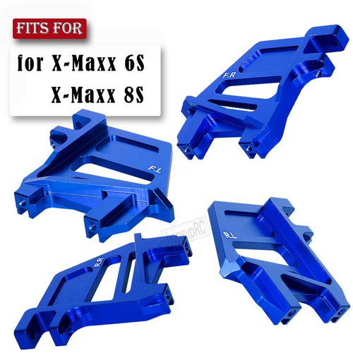 hopsupRC RC Straps Tall Battery Hold-Downs Upgrades Part for X-Maxx 6S 8S,Aluminium Tall Battery Holder Mount Hold Down Hops Up,Navy Blue