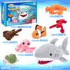G.C Light Up Shark Plush Toy Stuffed Animal Kids Sea Creatures Toys Toddlers Glow Shark Plushie & Octopus Lobster Crab Turtle Ocean Animals Birthday Gifts for Boys Girls 3 4 5 6+