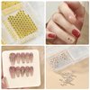 MOLILON 2 Boxes Nail Beads with Nail Magnet Picker Tool, 3D Caviar Beads for Nails Metal Nail Charms Gems Gold and Silver Steel Balls Jewels Nail Studs for Nail Art Decoration