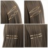 ULTECHNOVO 17 Pieces Bobby Pin Hair Pin Geometric Metal Hair Clip Hair Barrettes for Women Girl Hair Styling Pins Minimalist Hair Decorative Wedding Dainty Accessories Headwear (Gold, Mixed Style)