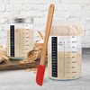 Tyniaide Sourdough Starter Kit, Sourdough Starter Jar 2 Pack (per jar 35 oz) - Glass Sourdough Crock Set. Reusable for DIY Homemade Sourdough Bread