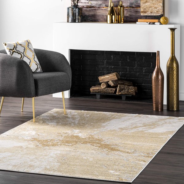 nuLOOM Cyn Contemporary Abstract Accent Rug, 2x3, Gold
