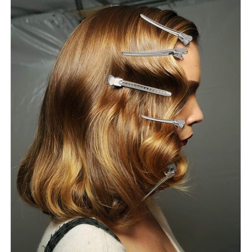 Alligator Hair Clips Metal Duck Bill Hair Clips for Styling - with Holes 3.5 inch Professional Sectioning Clips for Salon and Women Girls Accessories Silver