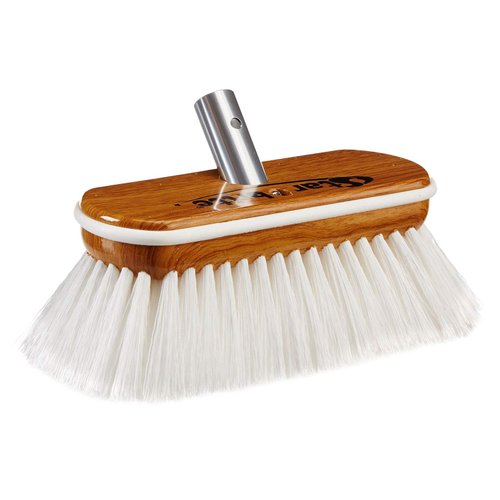 STAR BRITE Extend-A-Brush Premium Stiff Wash 8" Synthetic Wood Block Brush Head - Versatile Cleaning for Boats, RVs & More - Available in Soft, Medium & Stiff Textures (White, Stiff 0)