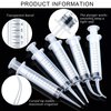 12 ml Plastic Syringes Set, Dental Syringe with Curved Tip and Straight Tip, Disposable Irrigation Syringe Mouthwash Cleaner for Oral Care, Animal Feeding, with Measurement (20 Pieces)