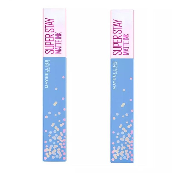 MAYBELLINE Pack of 2 New York SuperStay Matte Ink Liquid Lipstick, Birthday Babe 415