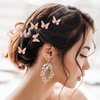 12 PCS Gradient Colour Glittery Butterfly Hair Clips For Thin And Thick Hair Non-Slip Hair Accessories Decorating Women'S Sweet Hair