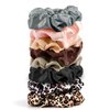 Cutebe 8 Pack Hair Ties Silk Scrunchies for Women Soft Satin Hair Scrunchies Elastic Hair Ties No Damage Ponytail Holders Rubber Bands Hair Accessories Gifts for Women Teenage Girls (Mix Color A)