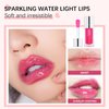 ZHISHUDL Plumping Lip Oil Lip Glow Oil Lip Gloss Oil Lip Stain Long Lasting Hydrating Non-sticky Big Brush Head Glitter Shine Clear Lip Oil Tinted for Lip Care -015 Cherry Red