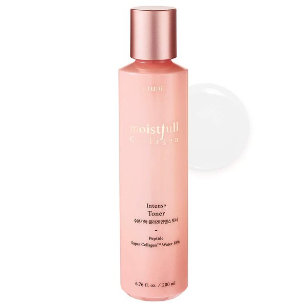 ETUDE House Moistfull Collagen Intense Facial Toner 200ml | Intense Hydrating Super Collagen Skin Care Toner | Korean Facial Moisturizing Toner with Low-Molecular Peptides Included for All Skin Type