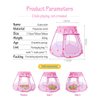 Pop Up Pink Princess Play Tent, Foldable Pretend Playhouse Ball Pit Indoor & Outdoor