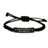 Reusable Puzzles Gifts, Puzzles are Cheaper Than Therapy, Perfect Black Rope Bracelet for Friends from