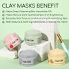Ciella Ciella 4pcs Clay Mask for Face,Dead Sea Mud Mask,Mud Masks for Face,Pore Cleansing Mask,Facial Masks for Women Skin Care,Green Tea Face Mask,Tumeric Face Mask,Rose Face Mask(16.93oz)