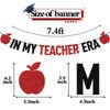 Black Glitter In My Teacher Era Banner, Congrats Teacher 2025/Class of 2025/From Student to Teacher, 2025 Teacher Graduation Party Decorations Supplies