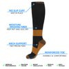 MELERIO Copper Compression Socks Men Women 4 Pairs 15-20 mmhg Comfortable Circulation for Edema Varicose Veins and Anti-Fatigue (Copper, L/XL)