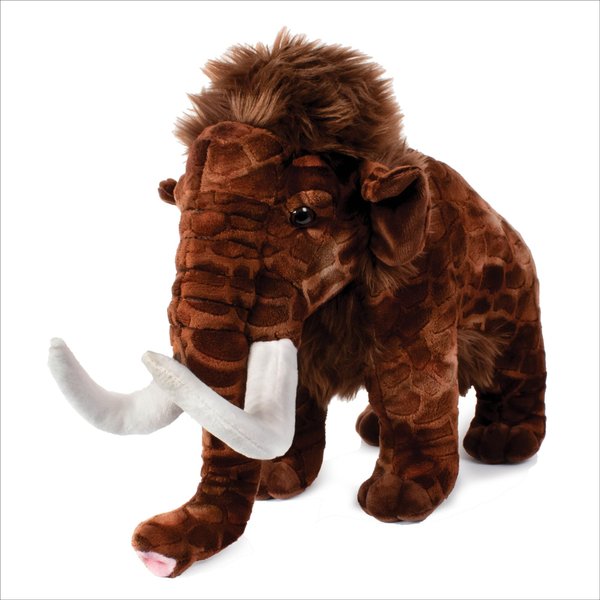 Real Planet 14" Woolly Mammoth Stuffed Animal - Mammoth Plush Toy, Giant Prehistoric Dinosaur, Weighted Stuffed Animals, Soft & Cute Plush Animal(Mammoth Brown) (14" Long)