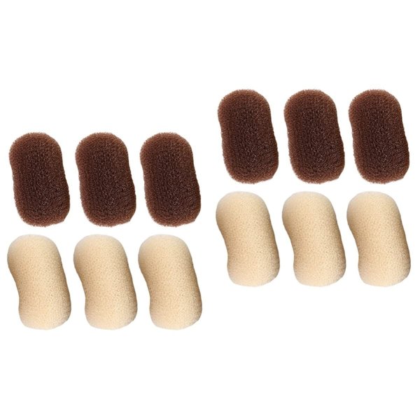 minkissy 12Pcs Hair Base Sponge Volume Inserts Hair Comb Volume Bump It Up Bases Hair Bump Up Clips Hair Sponge for Updo Volume Insert