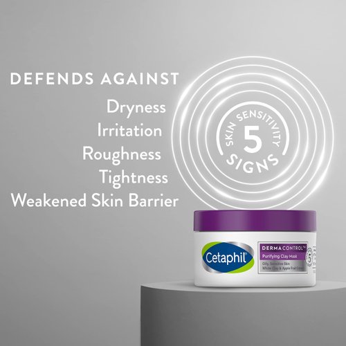 Cetaphil Clay Mask Pro, Dermacontrol Purifying Clay Face Mask with Bentonite Clay for Blackheads and Pores, Designed for Oily, Sensitive Skin, 3 Oz