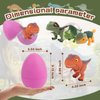 ZOHANINDL 5.12" Dinosaur Egg Toy 4Pack, Exquisitely Carved Dinosaur Figures, Dinosaur Collectibles, Easter Eggs, Suitable for Boys and Girls and Dinosaur Party Supplies