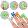 KADS Nail Extension Clips 5pcs C Curve Pinching Clips Multi-functional Clamp 4 Colors Acrylic Nails Pinchers Professional Nail Extension Tool (Clear)