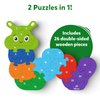 Skillmatics Wooden Puzzle - The Clever Caterpillar, 26 Pieces, 2 Puzzles in 1, Learn Letters & Numbers, Gifts for Boys & Girls Ages 3, 4, 5, 6, 7