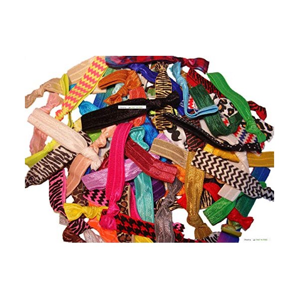 No Crease Hair Ties - 50 Pack (Prints and Solids) By Kenz Laurenz