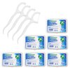 RAZOKO Dental Floss Picks High Toughness Professional Toothpicks Sticks 6-Pack(300pcs) with Portable Case and Dental Picks Perfect for Family,Hotel,Travel