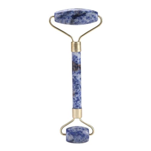 Massage Jade Roller Double-head Anti-Aging Face Eye Bestfor Dark Circles and Puffines Neck Anti-Aging Face Eye Neck Massager (Blue)