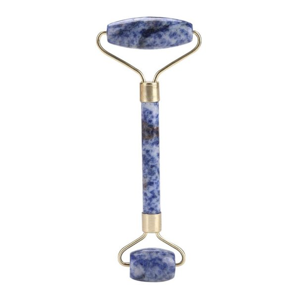 Massage Jade Roller Double-head Anti-Aging Face Eye Bestfor Dark Circles and Puffines Neck Anti-Aging Face Eye Neck Massager (Blue)