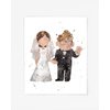 Carl and Ellie Wedding Married Prints, UP Watercolor, Nursery Wall Poster, Holiday Gift, Kids and Children Artworks, Digital Illustration Art Couple