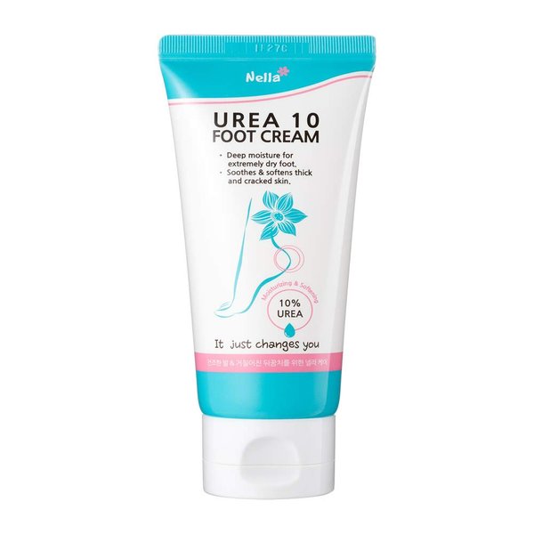 Nella Urea 10 Foot Cream, Callus Remover, Urea 10%, Foot Repair Therapy, Moisturizes and Rehydrates Thick, Cracked, Rough, Dead and Dry Skin, Gently Exfoliates, Korean Beauty, 100 gram