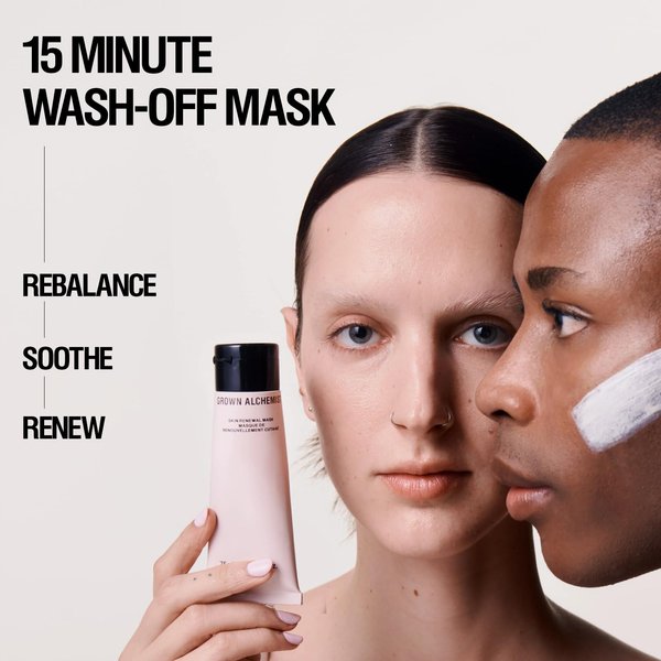 Grown Alchemist Skin Renewal Mask - Deep Cleansing Clay Mask for Face with All Natural Ingredients rich in Vitamins A, E & D - Facial Skin Care Product for Firmer, Smoother, & Toned Skin (75 ml)