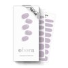 ohora Semi Cured Gel Nail Strips (N Cream Lavender) - Purple, Solid, Works with Any UV/LED Lamps, Salon-Quality, Long Lasting, Easy to Apply & Remove - Includes 2 Prep Pads, Nail File & Wooden Stick