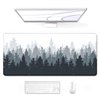 Auhoahsil Large Mouse Pad, Full Desk XXL Extended For Gaming 35" X 15", Waterproof Mat with Stitched Edge, Non-Slip Laptop Computer Keyboard Mouse Pad for Office & Home, Misty Forest Design