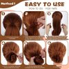 Hair Nets for Buns, 40 Pcs Invisible Hairnets and 40 Pcs U Shaped Hair Pins Set, Elastic Ballet Bun Hair Net Hair Bun Pins for Women Ballet Bun Food Service Workers (Brown)