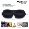 AMAZKER Sleep Mask Invisible Alar Deep Orbit 3D Eye Mask Ultra Lightweight & Comfortable Sleeping Mask for Travel, Nap Shift Works Black&Star
