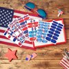 JERCLITY 6 Sheets 4th of July Nail Wraps for Women Independence Day Nail Polish Strips Patriotic Nail Strips Self-Adhesive Nail Stickers with Nail File for Memorial Day（4th of July-c）