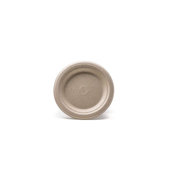 [Pack of 125] Green Wave Ovation OV-P006-125 6" Round Plates | Upscale marble look Bagasse | 100% Compostable | Disposable eco-friendly | of Sugarcane & Wheat Stalk fibers | Meet ASTM Standard