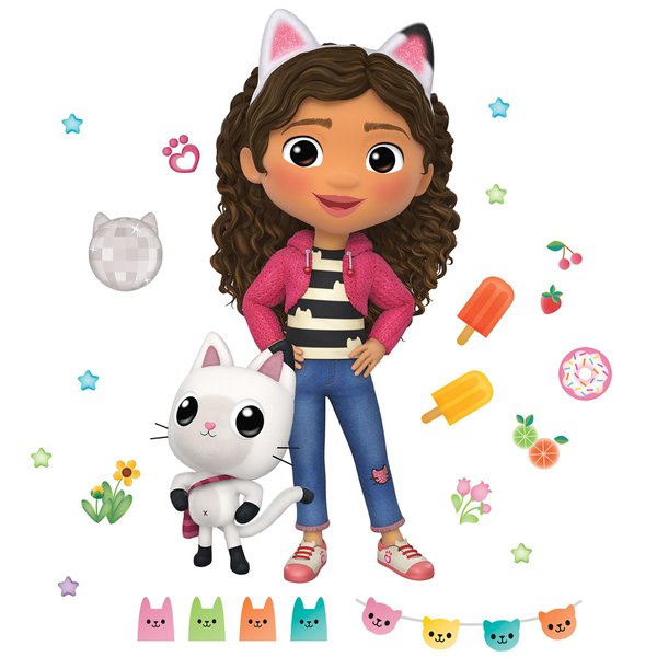 DreamWorks Gabby's Dollhouse Character Giant Wall Decals by RoomMates, RMK5453GM