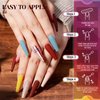 JEWHITENY 45 PCS Gel Nail Kit with 42 Colors Nail Polish Set Green Blue Red Pink Collection Gifts for Women
