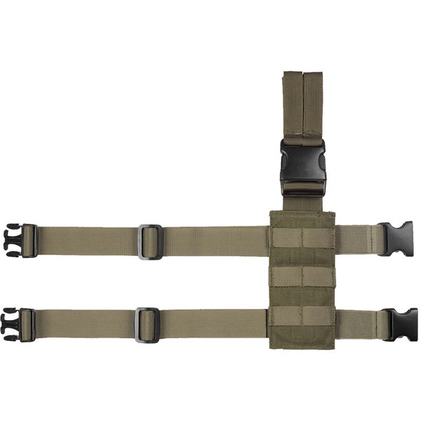 OneTigris Mini Molle Panel for Tools, Drop Leg Platform Minimalist Adjustable Thigh Rig for Flashlight Green