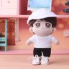 niannyyhouse Doll Clothes 20cm(7.8in) Plush Doll Clothes T-Shirt*2 Short Sleeve Black and White T-Shirt Doll Dressup (20cm)
