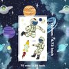 Ooopsiun Space Tattoos for Boys Glow in The Dark - 90 Luminous Styles, Space Birthday Party Decorations Favors for Kids Boys