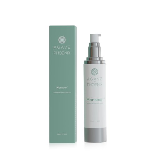 Agave + Phoenix - Monsoon | Women's Daily Advanced Moisturizer for Sensitive, Dry & Oily Skin, Made with Bakuchiol, Ceramides & Natural Ingredients, Hydrating & Anti Aging Face Cream
