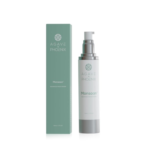 Agave + Phoenix - Monsoon | Women's Daily Advanced Moisturizer for Sensitive, Dry & Oily Skin, Made with Bakuchiol, Ceramides & Natural Ingredients, Hydrating & Anti Aging Face Cream