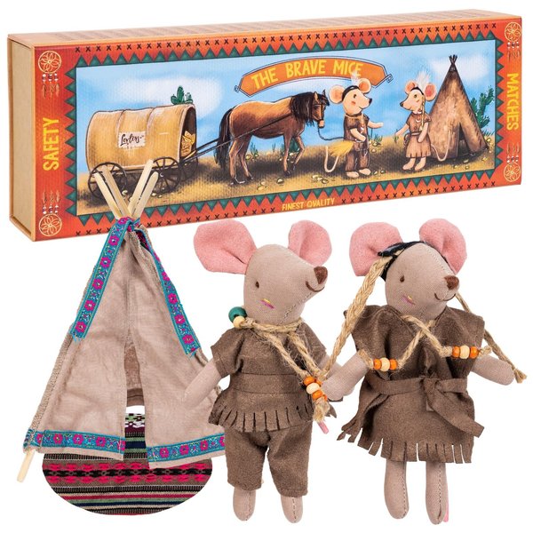 LEVLOVS Mouse in a Matchbox and Friends Toy Baby Registry Gift Brave Mice Plush Toy