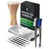 Professional Gun Cleaning Kit 10 in 1 Gun Accessories Incl. Lint Free Gun Cleaning Patches, 6-inch Gun Cleaning Swabs, Double Head Gun Cleaning Brush, Gun Cleaner Picks and Cleaning Cloth for Guns