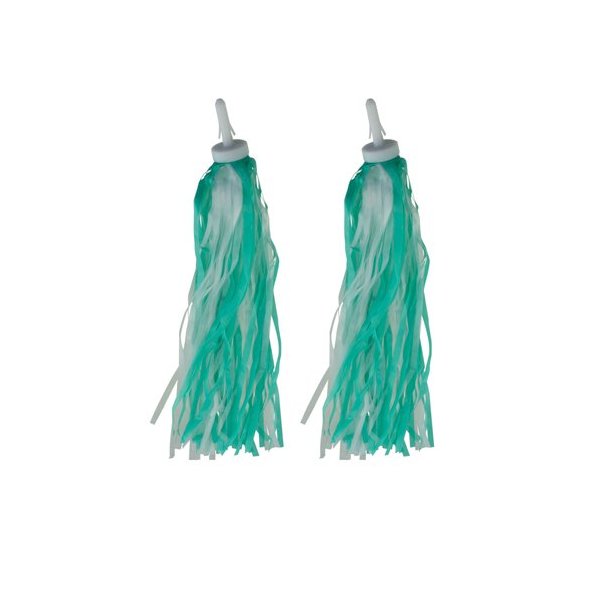 Fenix Cycles Bicycle Handlebar Streamers Tassels (Green/White)