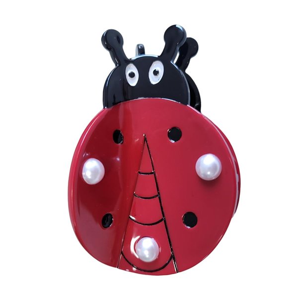 Ladybug Hair Clip,Acetate Claw Clips,Hair Clips for Women,Red
